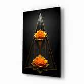 Lotus Glass Wall Art|| Designer's Collection.